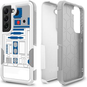 for Galaxy S21+, S21 Plus Case, Robot Pattern Shock-Absorption Hard PC and Inner Silicone Hybrid Dual Layer Armor Defender Case for Samsung Galaxy S21 Plus