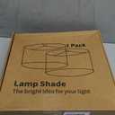 Small Table Lamp Shade, 8.7x8.7x7.9in Fabric Blue Lamps Shades with Waves and Oceans, 1 Pack Lampshades, Drum Lamp Shades, Support Spider and E26/E14 Base