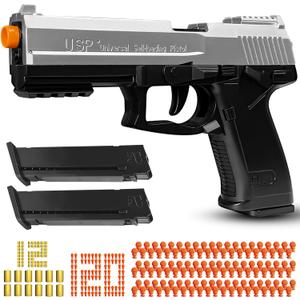 Toy Gun with Automatic Reloading Rebound Shell Ejecting and Soft Foam Blaster, Ideal for Shooting Games, Education Model Toys, Gift for Kids Boys Girls
