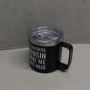 Lifecapido Cousin Gifts, My Favorite Cousin Gave Me This Mug 14oz Insulated Coffee Mug with Handle, Christmas Birthday Gifts for Cousins, Black