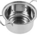 Ciieeo 1pc Stainless Steel Small Hotpot Soup Pot Korean Noodle Pot Cooking Cooker