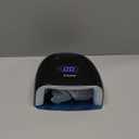 60W Rechargeable UV LED Nail Lamp, Faster Wireless Nail Dryer Gel Polish Light 42 Beads & Portable Handle, Professional Curing Lamp for Fingernail and Toenail (White) (Black)