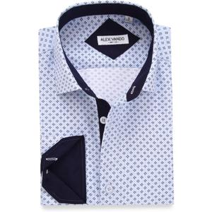 Alex Vando Mens Printed Dress Shirts Long Sleeve Regular Fit Button Down Shirt (3X-Large, Blue 863)