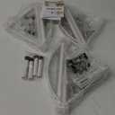 SWTYMIKI Corner Shower Caddy Standing - 3 Tier Stainless Steel Shower Organizer Stand with 4 Hooks & Soap Holder, Rustproof Metal Standing Tall Floor Shower Shelf and Bathroom Organizer, White