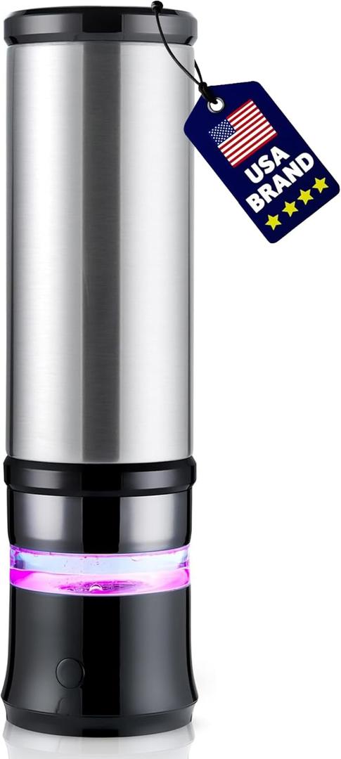 2 in 1 Hydrogen Water Bottle Generator  SPE/PEM Technology  Stainless Steel Bottle with Self Cleaning Mode  11oz / 330ml  Up to 1300 PPB Hydrogen Enriched Water