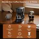 Electactic 5 Cup Programmable Drip Coffee Maker, 24H Delay Brew, 2H Keep Warm & Auto Shut Off, Pause & Serve, Reusable Filter, Glass Coffee Pot, Small Coffee Machine for Home Office