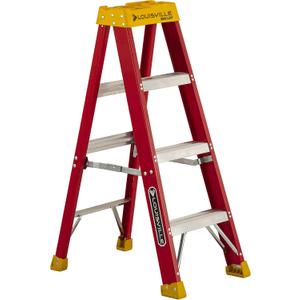 Louisville Ladder 4-Foot Fiberglass Step Ladder, 300-Pound Load Capacity, Type IA, L-3016-04