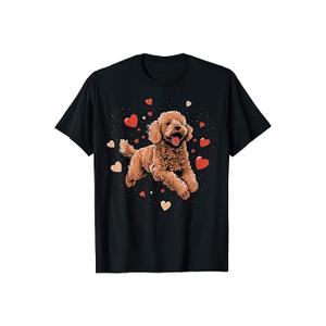 Toy Poodle Love Heart for Valentines Day on Poodle Lover T-shirt Size XL