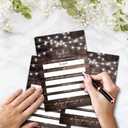 Wedding Invitation Cards with Envelopes - Rustic Wooden Fill in The Blank Bridal Shower Invite Cards, Party and Receptions Supplies, 25 Invites With Envelopes - 007TOGETHER