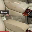 KBH Center Console Armrest Cover for 1998-2005 Lexus GS300 GS400 GS430, Middle Console Protector, Arm Rest Lid Cushion Cover, Anti-Scratch, Beige