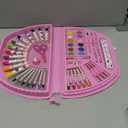 Hello Kitty Colored Pencils Art Supplies Kids Drawing Kit School Supplies Painting Kit Girls Drawing Pencils Art Kit Travel Case with Crayons Arts and Crafts for Kids 4-12 (White/Pink)