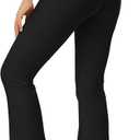 FOHOFO Yoga Pants Women, Flare Leggings for Women with Pockets Crossover High Waisted Bootcut Yoga Pants (Black, S)