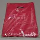 Thank You Bags, 100 Pack Bulk Plastic, Merchandise Bags for Packaging Products, Die Cut Shopping Bags for Small Business, Boutique Bags for Retail Wholesale (Small(9"x12"), Pink)