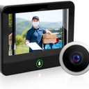 1080P Digital Door Viewer, Wide Angle Peephole Camera, App Monitoring, Home & Office Security, HD Surveillance, Remote Control via TUYA App, Easy Install