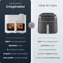 Chefman Crispinator Air Fryer 6-in-1 with 8 Qt capacity, 450F Max Temp with TurboFry Pro Technology for Fast and Even Results, Viewing Window, Nonstick Ceramic Basket, 8 Quart