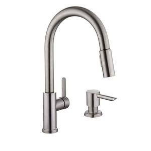 Glacier Bay Paulina 1-Handle Pull-Down Sprayer Kitchen Faucet in Stainless Steel