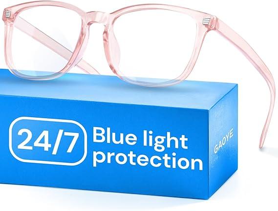 Gaoye Blue Light Blocking Glasses Fashion Square Eyeglasses, Anti UV Ray Computer Gaming Glasses Blue Blockers for Women/Men