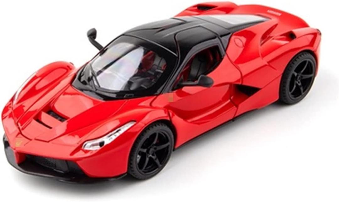 Toy car Model 1:24 for Ferraris Laferrari FXX K Alloy Sports Car Model Diecasts with Sound Light Kids Toy Gift (Color : Red)