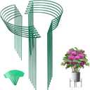 Joyhalo 12 Pack Plant Support Stakes for Indoor Plants 24 Inch, Peony Cages and Supports, Peony Cage with 15 Pcs Twist Ties, Monstera Plant Support for Plants Tomato, Hydrangea, Monstera (24" H)