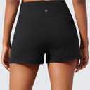 CRZ YOGA Butterlift Linerless Shorts for Women 3" - High Waisted Comfy Yoga Casual Lounge Workout with Pockets (Black,Medium)