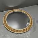 SWTHONY 18 Inch Boho Round Hanging Wall Mirror Decorative Rattan Circle Mirrors for Farmhouse, Living Room, Bedroom