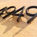 House Numbers For Outside - 5 Inch Modern Floating Address Numbers For Houses Rust Proof Zinc Alloy Easy To Install, High Gloss Black Number 9