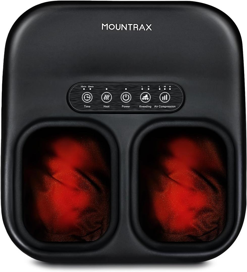 MOUNTRAX Shiatsu Foot Massager with Heat, Deep Kneading Foot Massager for Plantar Fasciitis, Neuropathy, Improve Circulation and Pain Relief  DIY Customizable Design Foot Massage with Drawing Pen