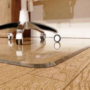 Beveled Edge Office Chair Mat for Carpet or Hardwood Floor 36" x 48" Clear Chair Mats for a Smooth Glide and Easy Roll On/Off, Heavy Duty and Non-Slip Pad Floor Ultimate Desk Chair Mat