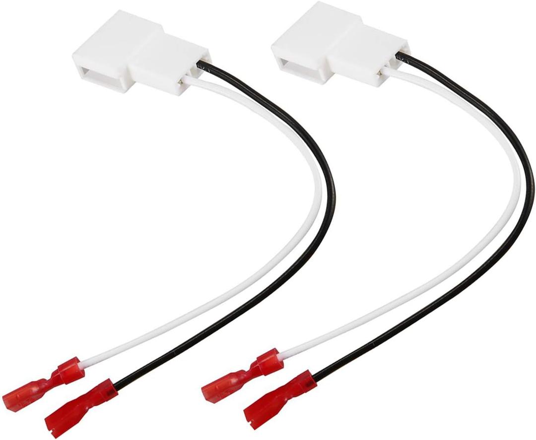 2 Pack 72-8104 Speaker Harness Adapter Compatible with Toyota Speaker Wire Harness Adapter Plug Compatible with Toyota Tacoma Tundra Camry Corolla 4 Runner Scion Pontiac Speaker Wiring Harness Adapter