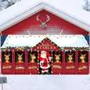 16 x 7ft Christmas Garage Door Banner Decoration Magnetic Garage Door Covers Large Christmas Backdrop Decorations for Indoor Outdoor Xmas Party(Santa Claus)