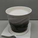 8 Inch Plant Pot,Ceramic Planter with Drainage and Saucer,Ceramic Pots for Plants,Indoor Plant pots,Ceramic Flower pots(Dark Gray+White)