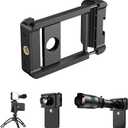 17 mm Thread Lens Adapter, Telephoto Lens Phone Mount Sturdy and Wear-Resistant, Lens Holder Suitable for All Lens&Telephoto Lens with 17mm Thread, Works with Almost All Smartphones