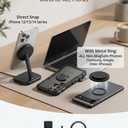 Black MagSafe Phone Grip,Includes Magnetic Ring,Compatible with iPhone 16 15 14 13 12, Magnetic Cases, Android & Tablets