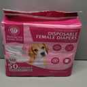 American Kennel Club Female Dog Wrap, Disposable Diapers with Wetness Indicator, Small, 50 Count (Small Waist Size 12 - 20 in)