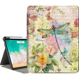 Vimorco Case for iPad Air 11 inch M4/M3/M2 (2026/2025/2024),for iPad Air 5th/4th Gen (2022/2020) 10.9 inch,for iPad Pro 11 inch 4th/3rd/2nd/1st Gen,4 Viewing Angles Cover,Pencil Holder,Dragonfly