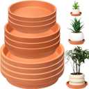 10 Pcs Terracotta Pot Plant Saucer Set, Terracotta Planter 4.53inch 6.5inch 8.5inch for Indoors Outdoor, Durable Flower Drainage Tray for Plant Pots Base