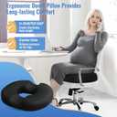 Donut Pillow Seat Cushion Chair Pad for Tailbone Pain Relief and Hemorrhoids, Memory Foam Seat Chair Cushion for Postpartum Pregnancy, Seat Cushions for Men and Women for Home & Office, (Black)