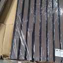 Olanglab Wood Slat Wall Panels, Wooden Acoustic Wall Panels, 94.5"x12.6" Each 3D Wall Panels for Interior Wall Decor, 2 Pack in Total 94.5"x25.2" (Dark Walnut)