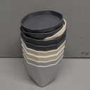 InmeRun Plant Pots Indoor Plastic Flower Pots Outdoor 5 inch Set of 6 Pack with Drainage Holes and Saucers for Garden Pots (5 in 6 pcs) (Multicolor)