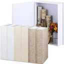 Geyoga 6 Pcs Faux Decorative Books Set for Home Decor Linen Fake Book Storage Box for Coffee Table Bookshelf Mantle Modern Home Decoration Photo Storage DIY Crafts, 8.6 x 6.1 x 1.8 Inch(Multicolor)