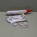 Bump and Go Airplane Toy with 4D Lights & Sounds, Realistic Moving Plane with Automatic Direction Change, Interactive Aircraft Toy for Boys & Girls Ages 312, (Red)