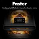 CHEF iQ MiniOven Smart Toaster Oven Air Fryer Combo, 11-in-1 Countertop Convection Oven, Bake, Broil, Air Fry, Broil, Dehydrate, 1750W, 25 Qt Capacity, Fast Cooking with Touchscreen Controls Black, 25 Quart