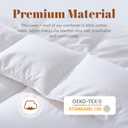 Cosybay Full Size Feather Down Fiber Comforter - Ultra Soft 100% Cotton Duvet Insert, All Season Hotel Luxury Bedding with Corner Tabs, 82"x86" White