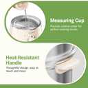 Hard Boiled Egg Cooker - CACHOO 14-Egg Rapid Stainless Steel Egg Boiler with 30-Min Timer & Auto Shut Off, Compact Electric Vegetable Steamer for Cooking, Dishwasher Safe, Beige