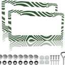 Retro Stripes License Plate Frames - 2 Packs License Plate Holder Funny Personalise Car Stainless Steel Decorative Parts for Standard Us Vehicles 12x6 Inch for Women Men