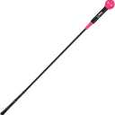 Greatlizard Golf Swing Trainer Aid 48" Warm-Up Stick for Strength Flexibility Tempo Training Golf Practice Aid with Weighted Head Swing Corrector for Men, ‎Rose Red