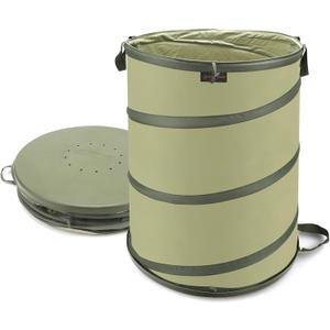 YUDI & GARDEN 45 Gallon Hard Bottom Collapsible Garden BagCollapsible Trash CanCamping Trash Can, for Collecting Weeds or Party and Yard Waste