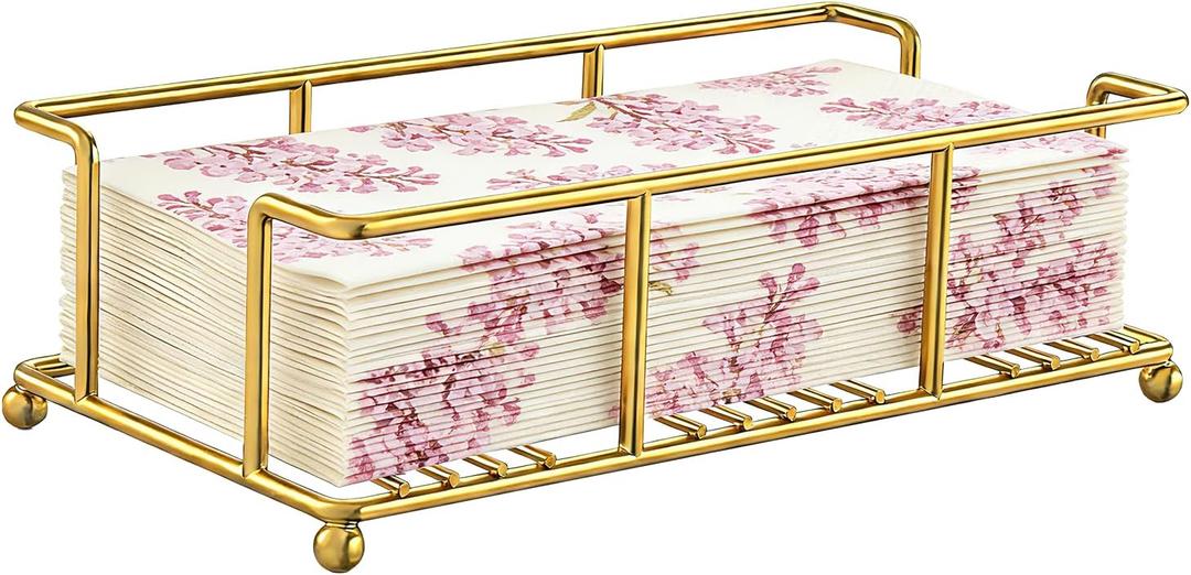 Guest Hand Towel Holder for Bathroom,Rectangle Napkin Tray,Gold
Napkin Dispenser Disposable Hand Towel Holder for Kitchen, Dining Table, Home, Decorative, Bar, Powder Room & Vanity Use