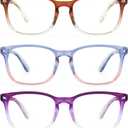 CCVOO Reading Glasses for Women/Men, Eyeglasses, Blue Light Readers for Women/Men, Computer Eye Glasses, Cheaters (B3 Mix)