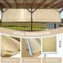 Outdoor Roller Shade, 73.6"183cm（29"72inch） H Roll Up Patio Blinds, Beige